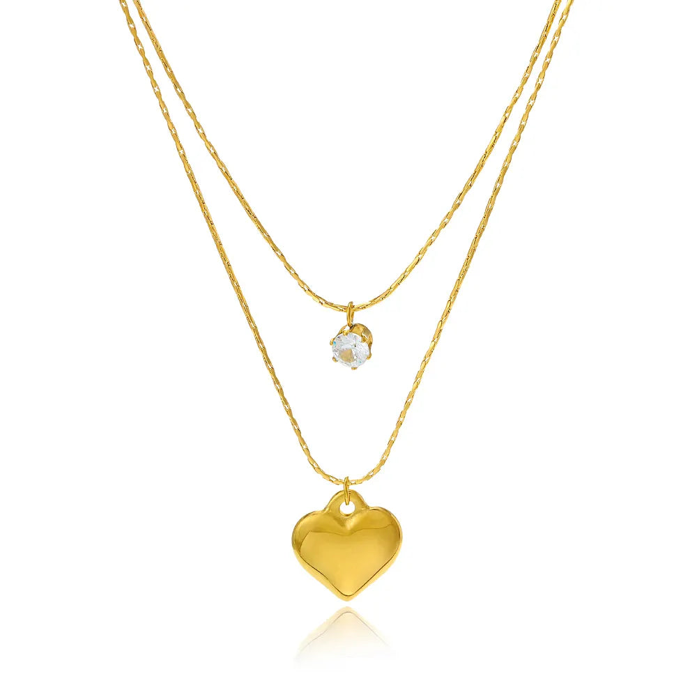 Radiant Heart Layered Necklace