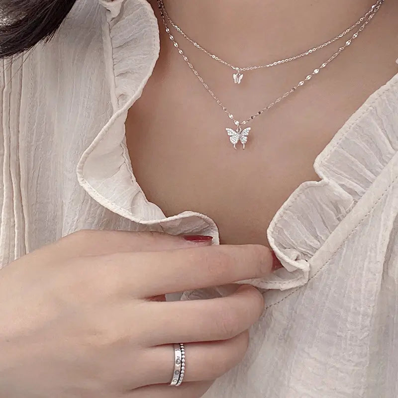 Butterfly Grace Layered Necklace