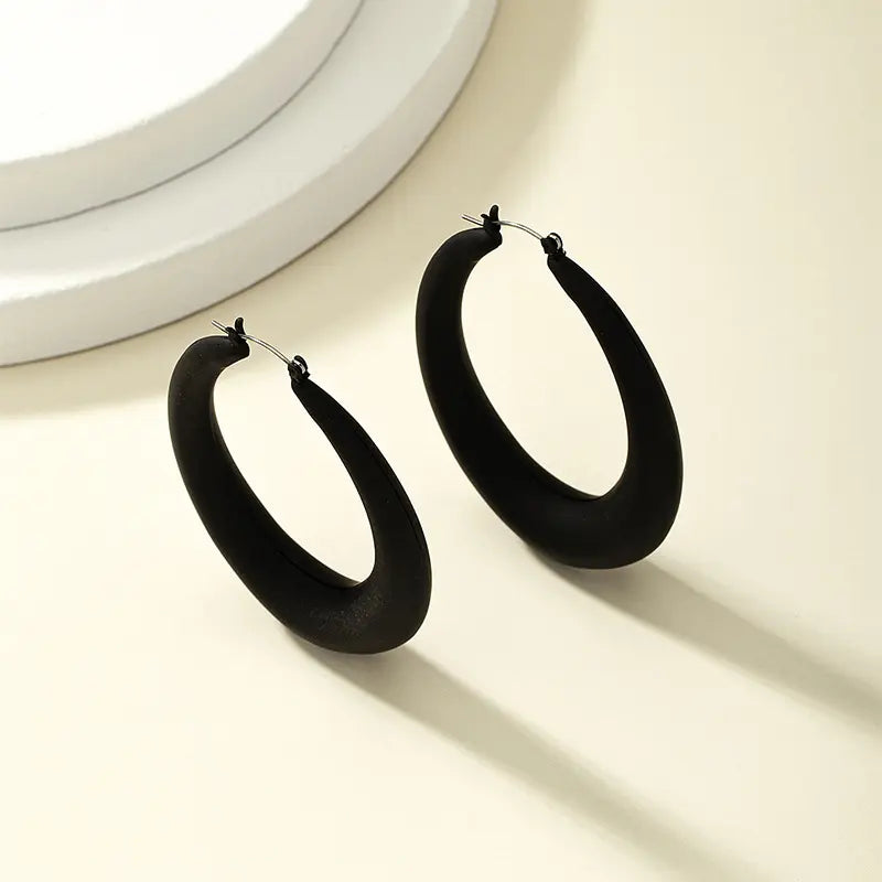 Nocturnal Silhouette Hoops Earrings