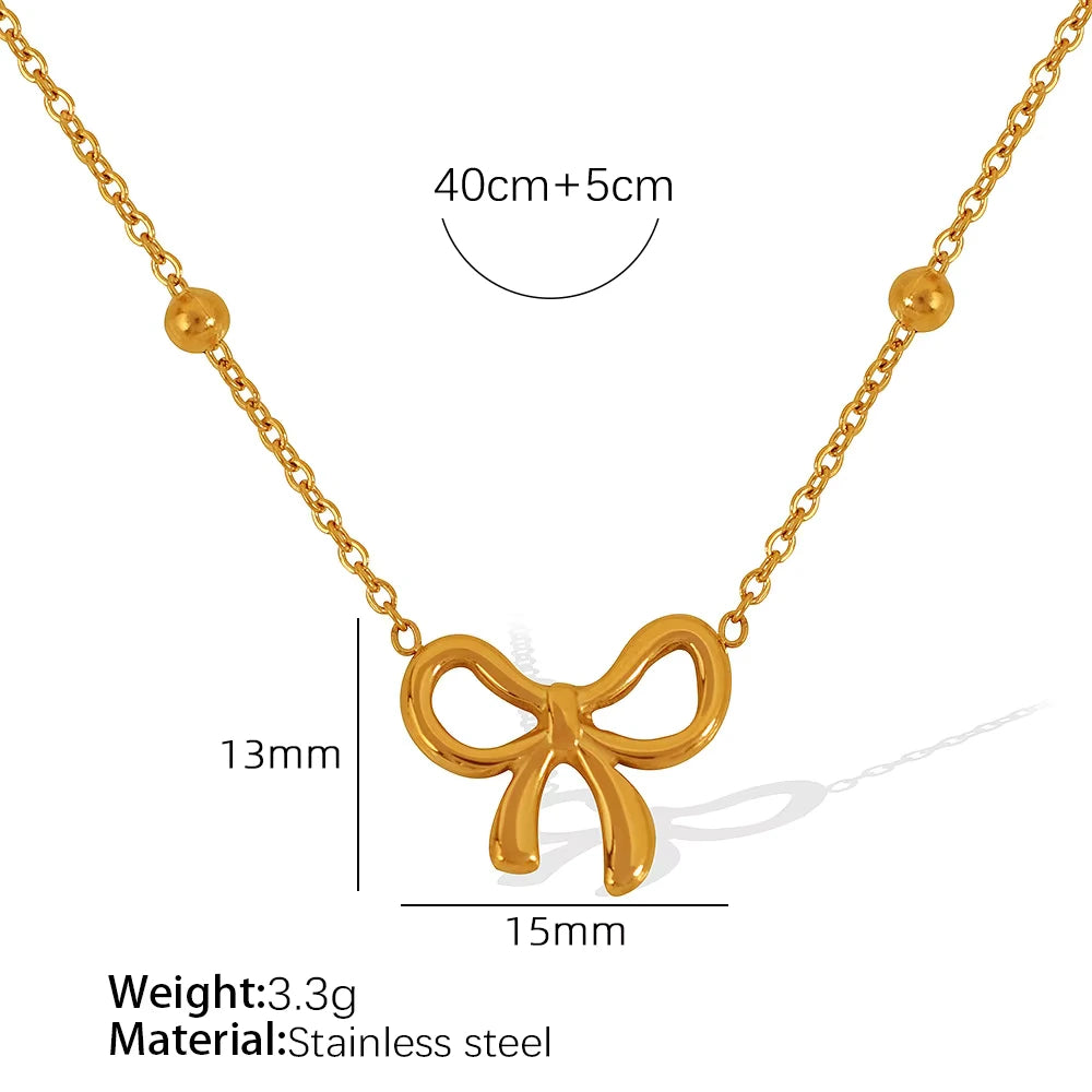 Golden Bow Elegance Jewelry Set