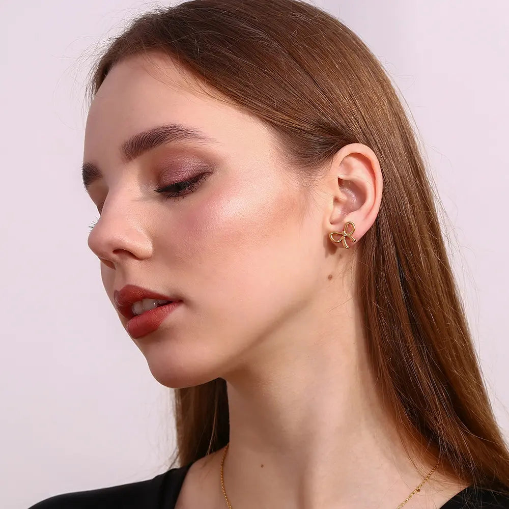 Golden Bow Elegance Jewelry Set