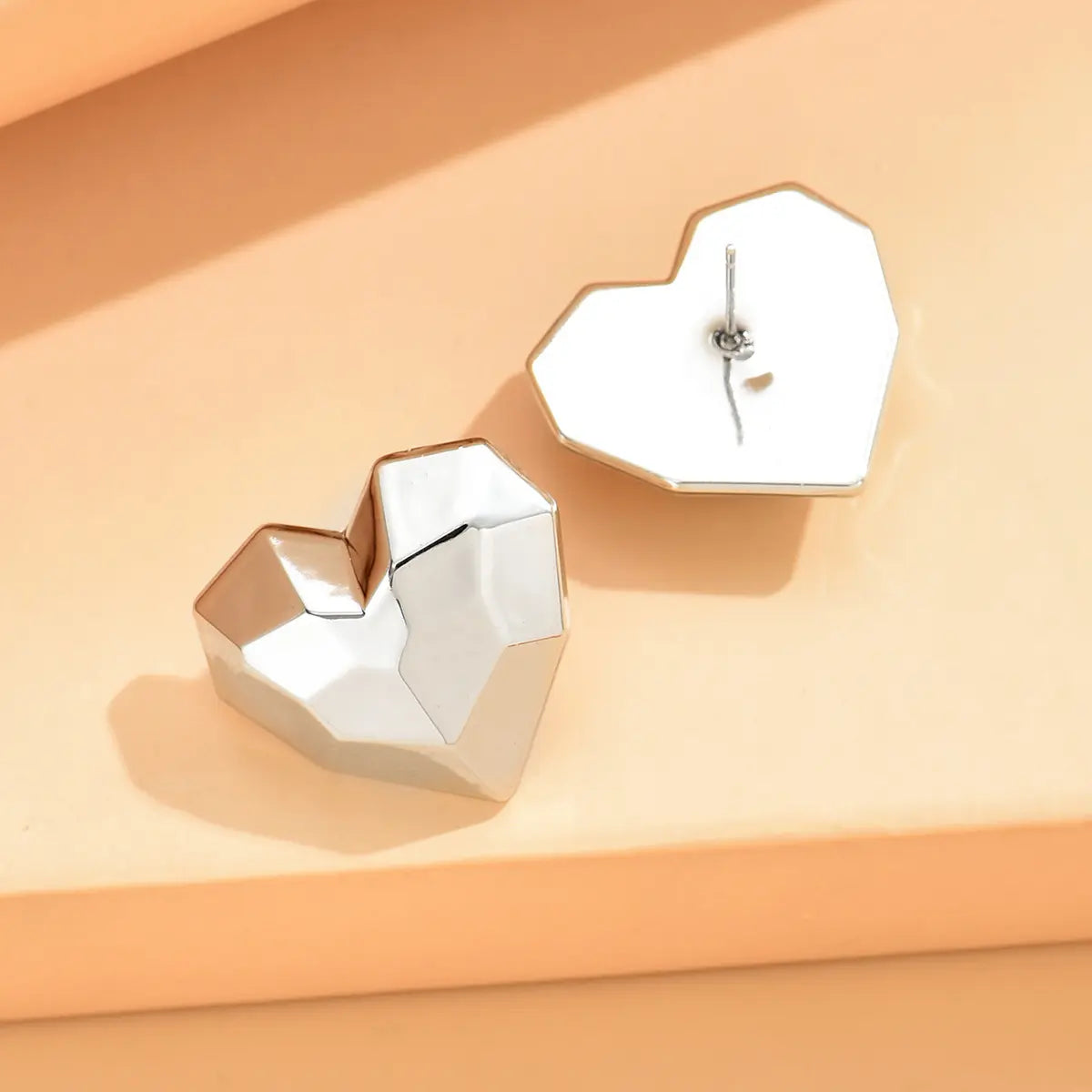 Heart Stud Red Earrings