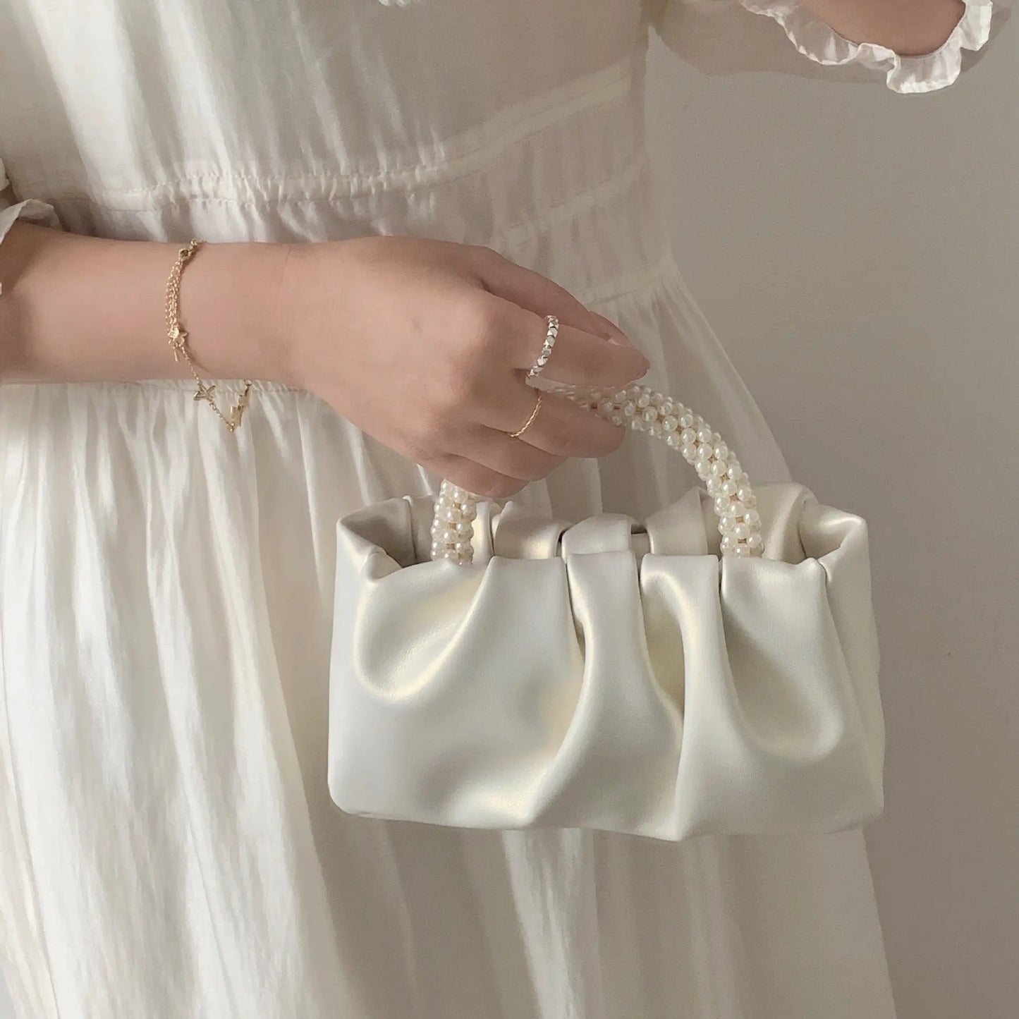 Luminous Pearl Gather Bag