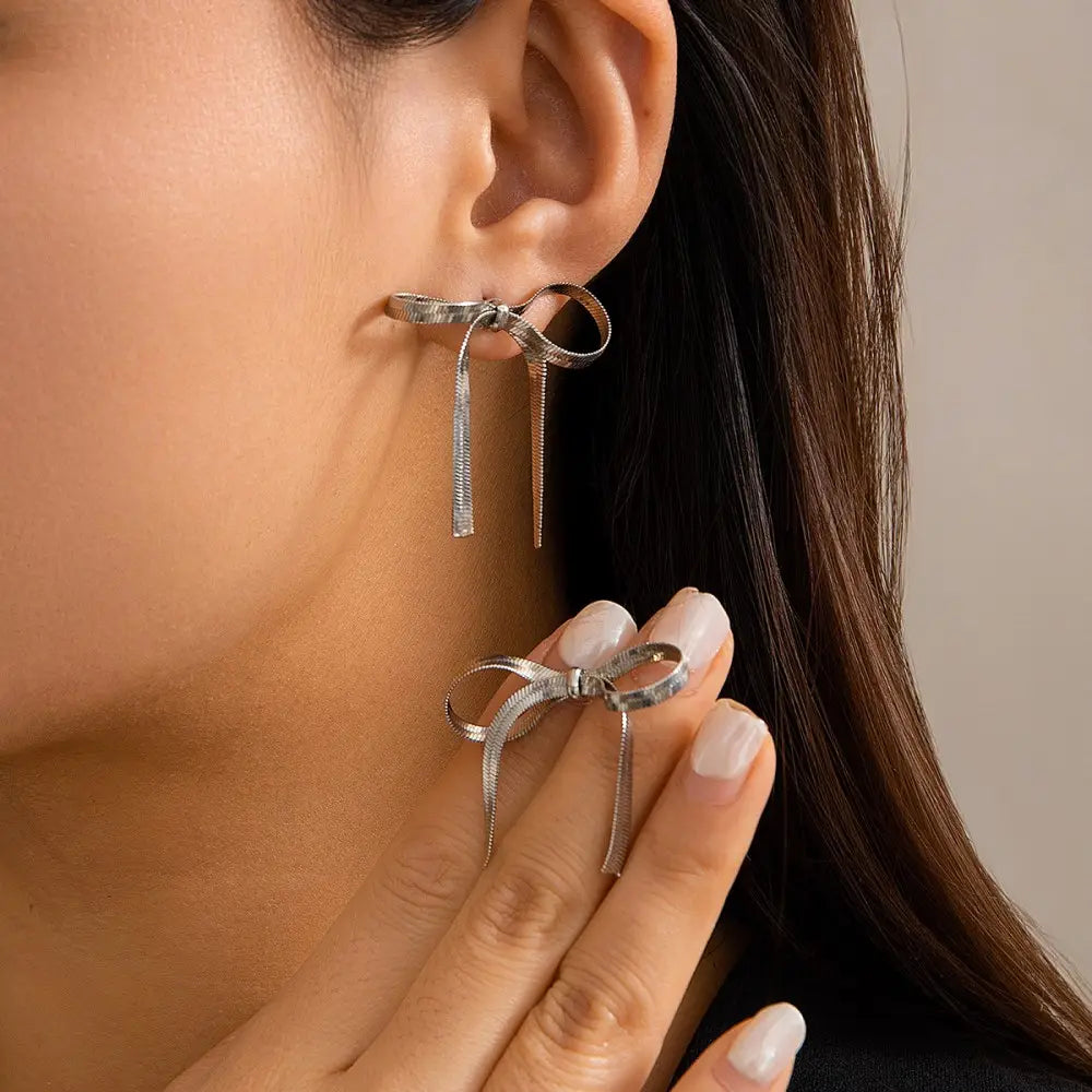 Golden Luxe Bow Earrings