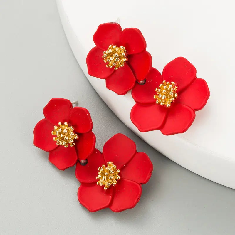 Garnet Blaze Earrings