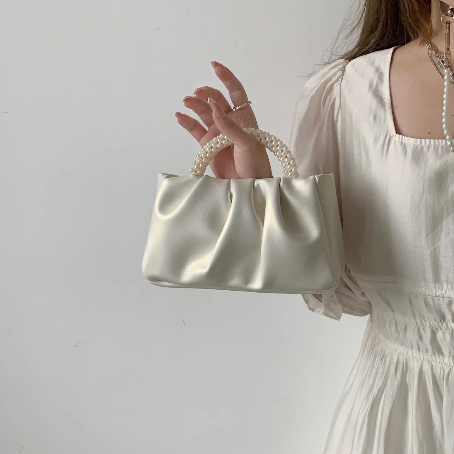Luminous Pearl Gather Bag