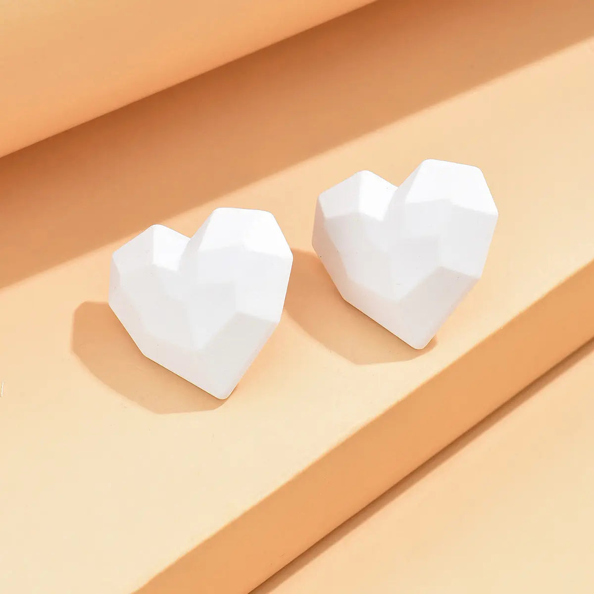 Heart Stud Red Earrings