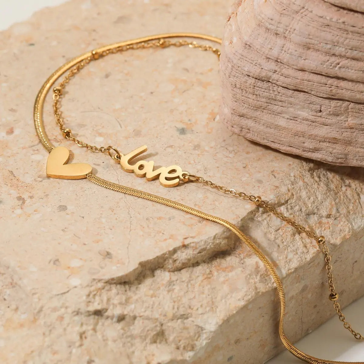 Golden Love Snake Chain Bracelet/Anklet