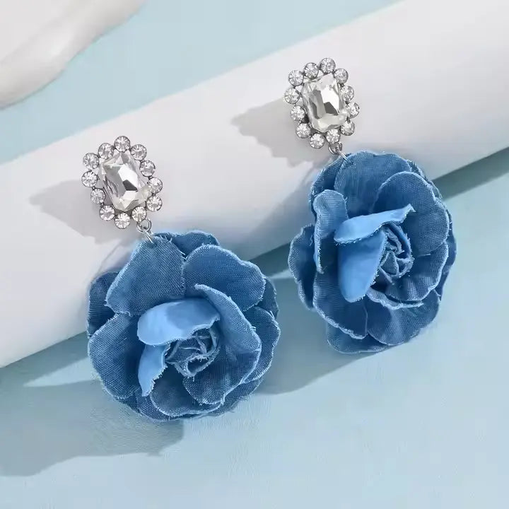 Azure Radiance Denim Earrings