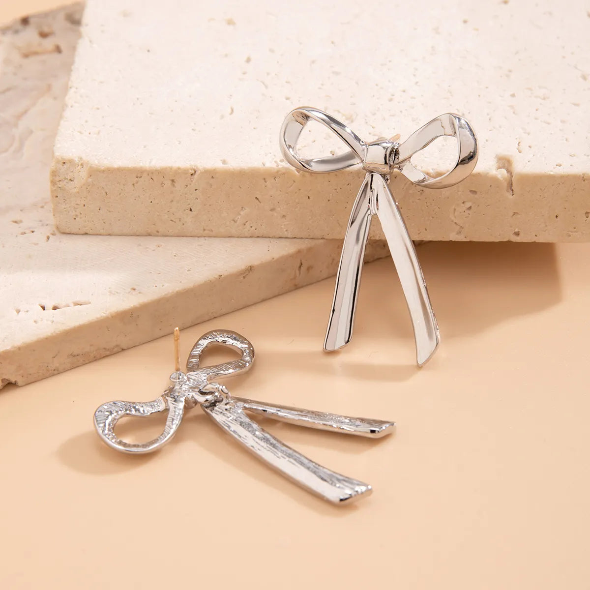 Golden Velvet Bow Earrings