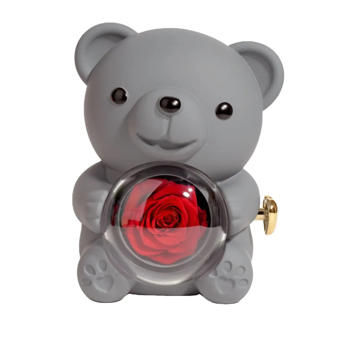 Love-a-lot Bear Preserved Flower Jewellery Gift Box ( Ring or Necklace not Included)