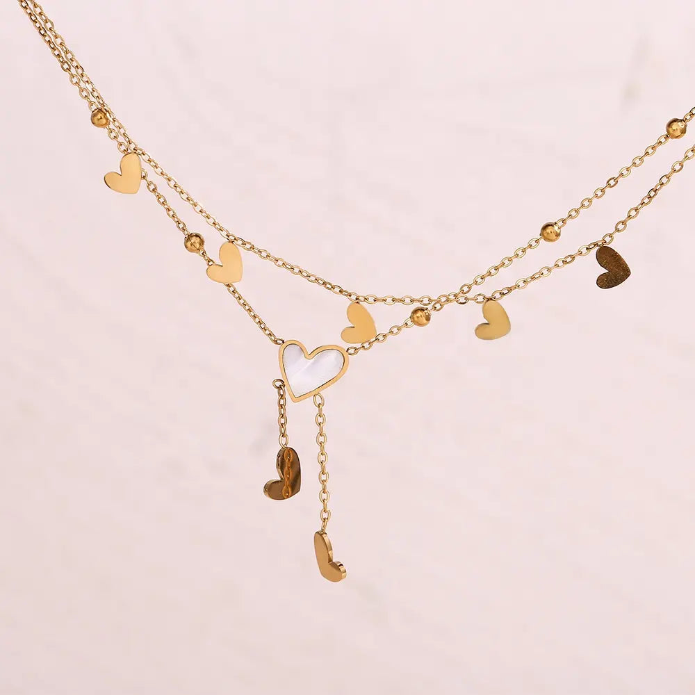 Golden Heart Cascade Bracelet/Anklet
