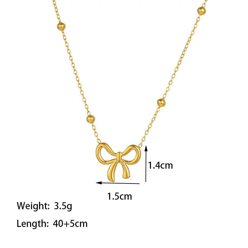 Golden Bow Belle Necklace