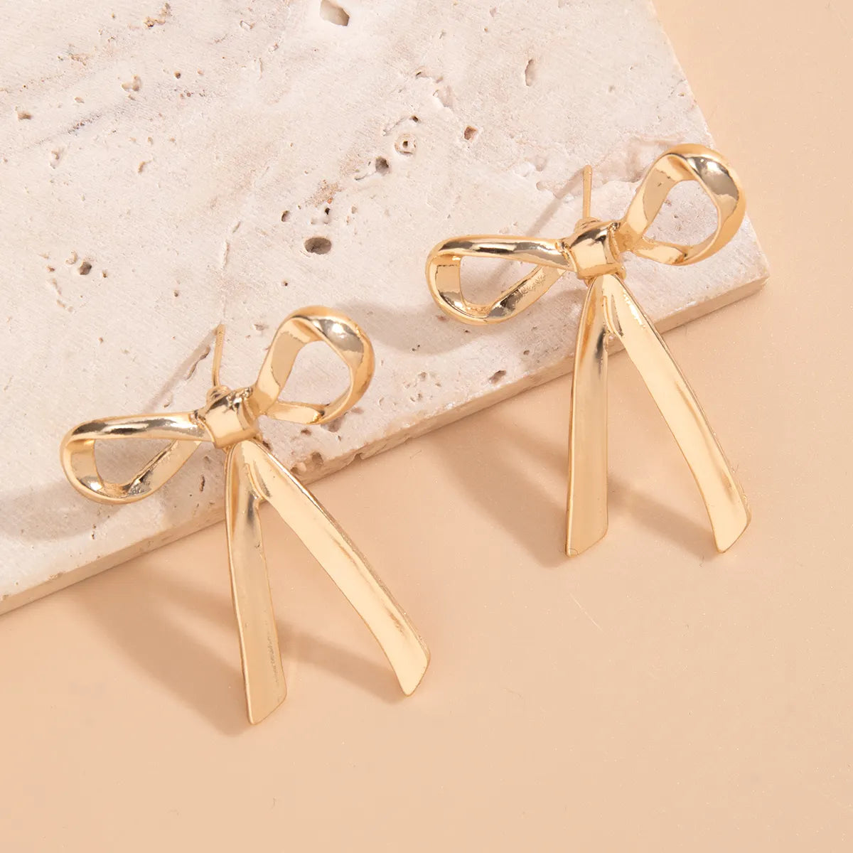 Golden Velvet Bow Earrings