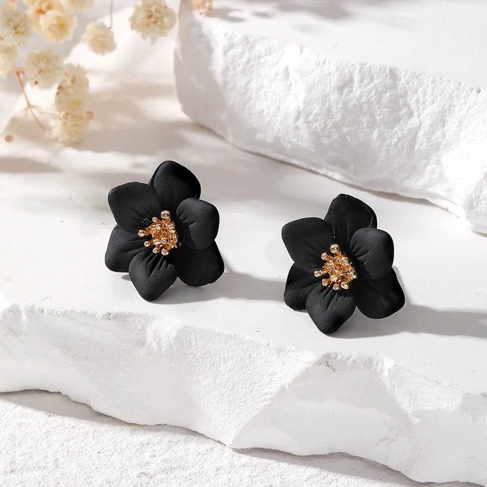 Midnight Flora Stud Earrings