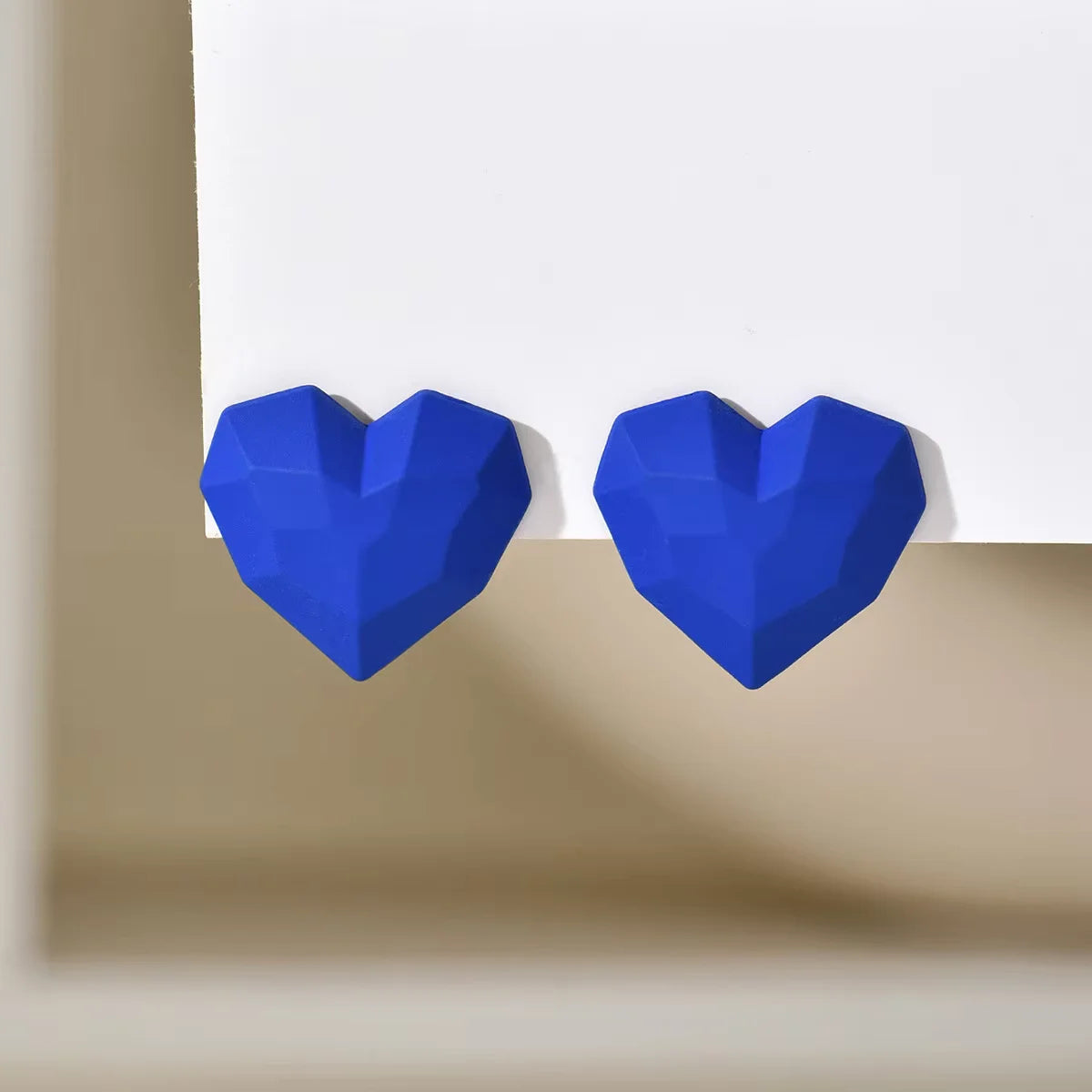 Heart Stud Red Earrings