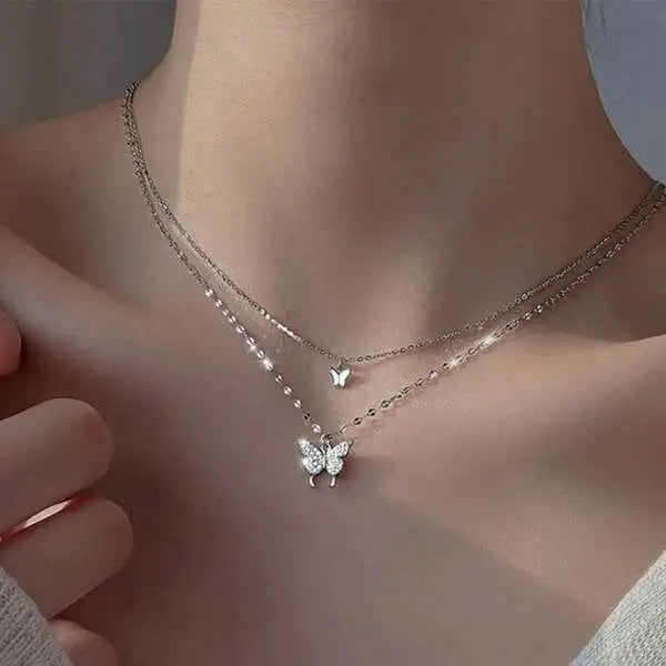 Butterfly Grace Layered Necklace
