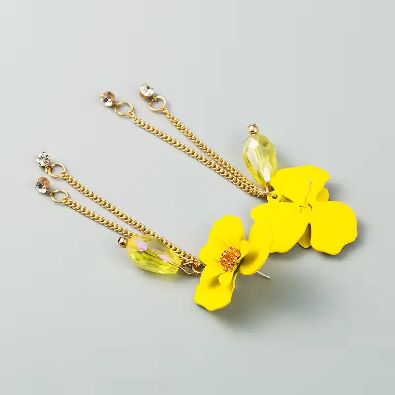 Lemon Zest Tassel Flora earrings