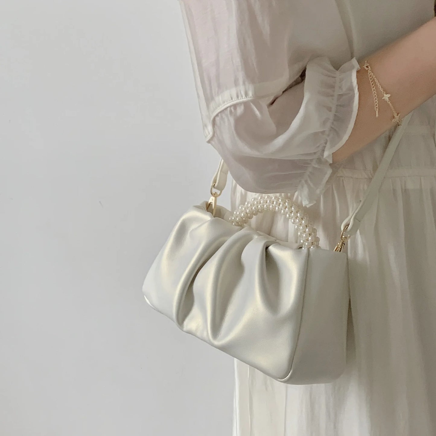 Luminous Pearl Gather Bag