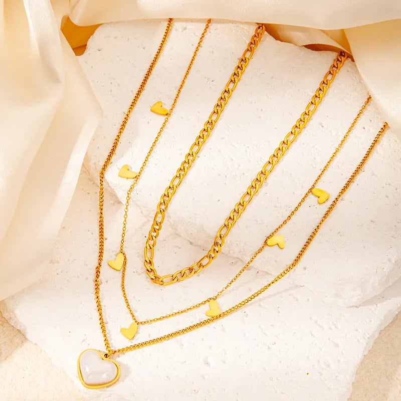 Golden Radiance Heart Necklace