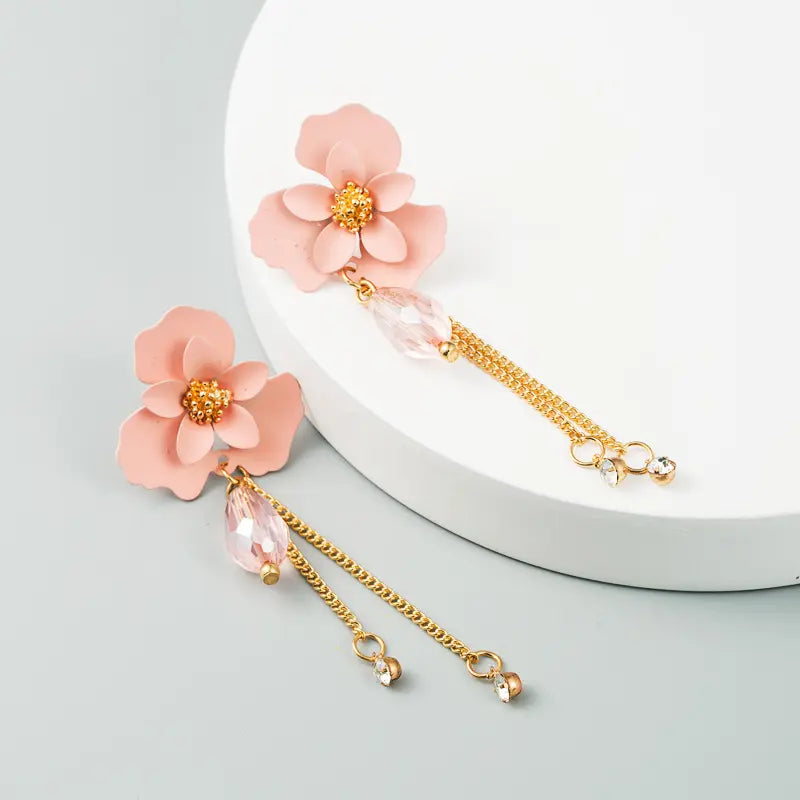 Blush Tassel Blossoms Earrings