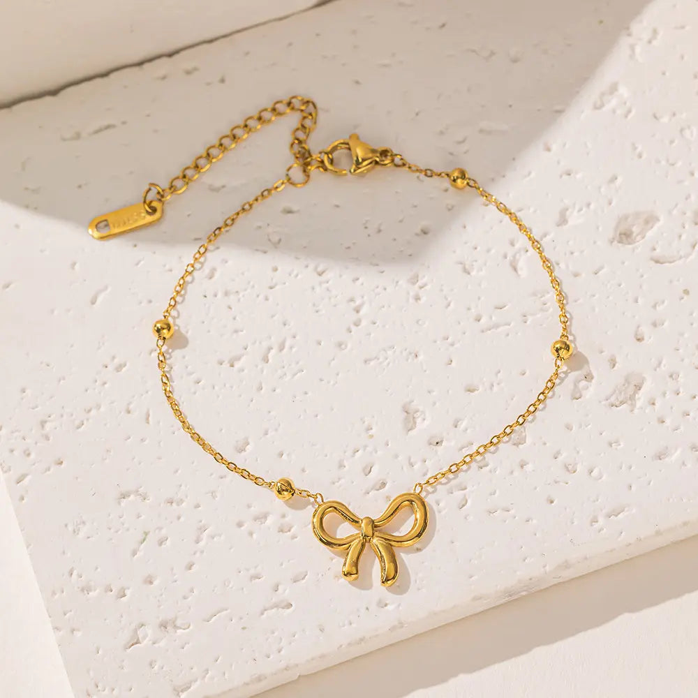 Golden Bow Elegance Jewelry Set