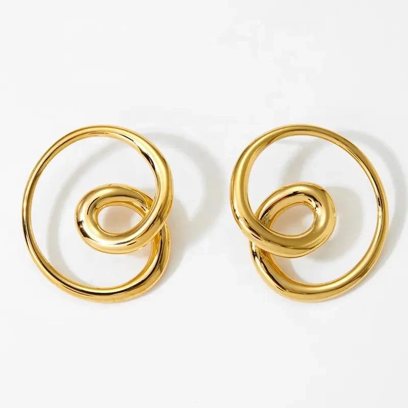 Selena's Golden Swirl Earrings