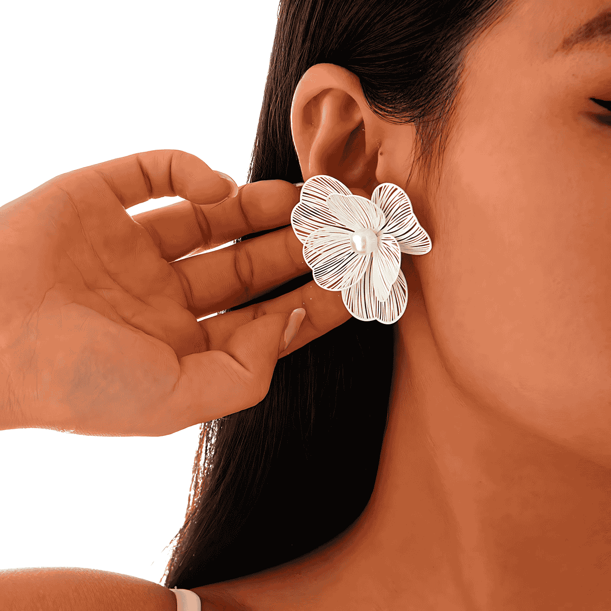 Blush Veil Earrings