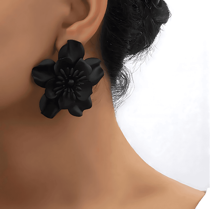 Crimson Blossom Statement Earrings