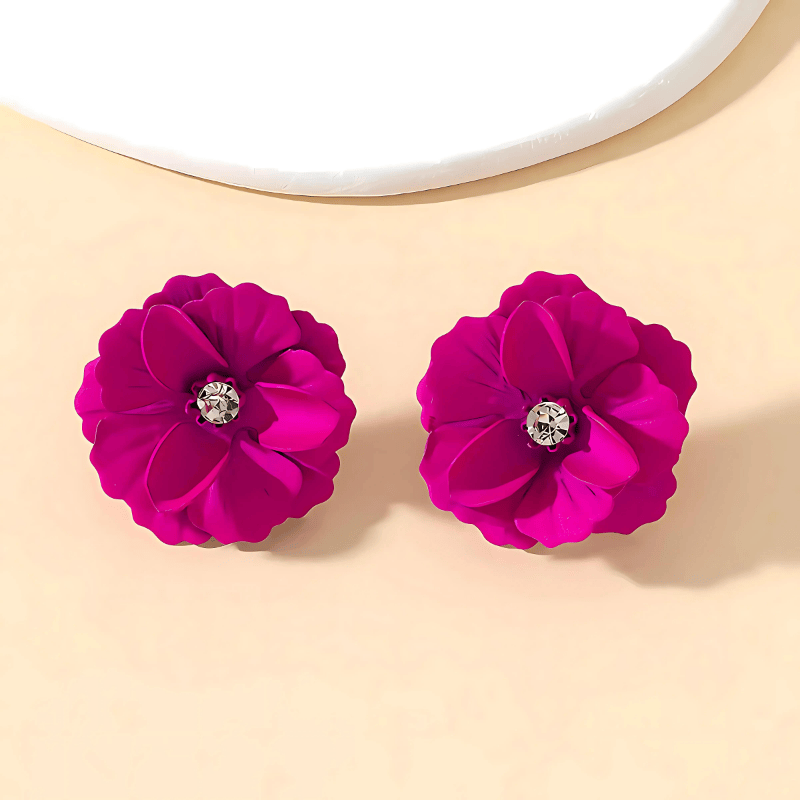 Ruby Glint Stud Earrings