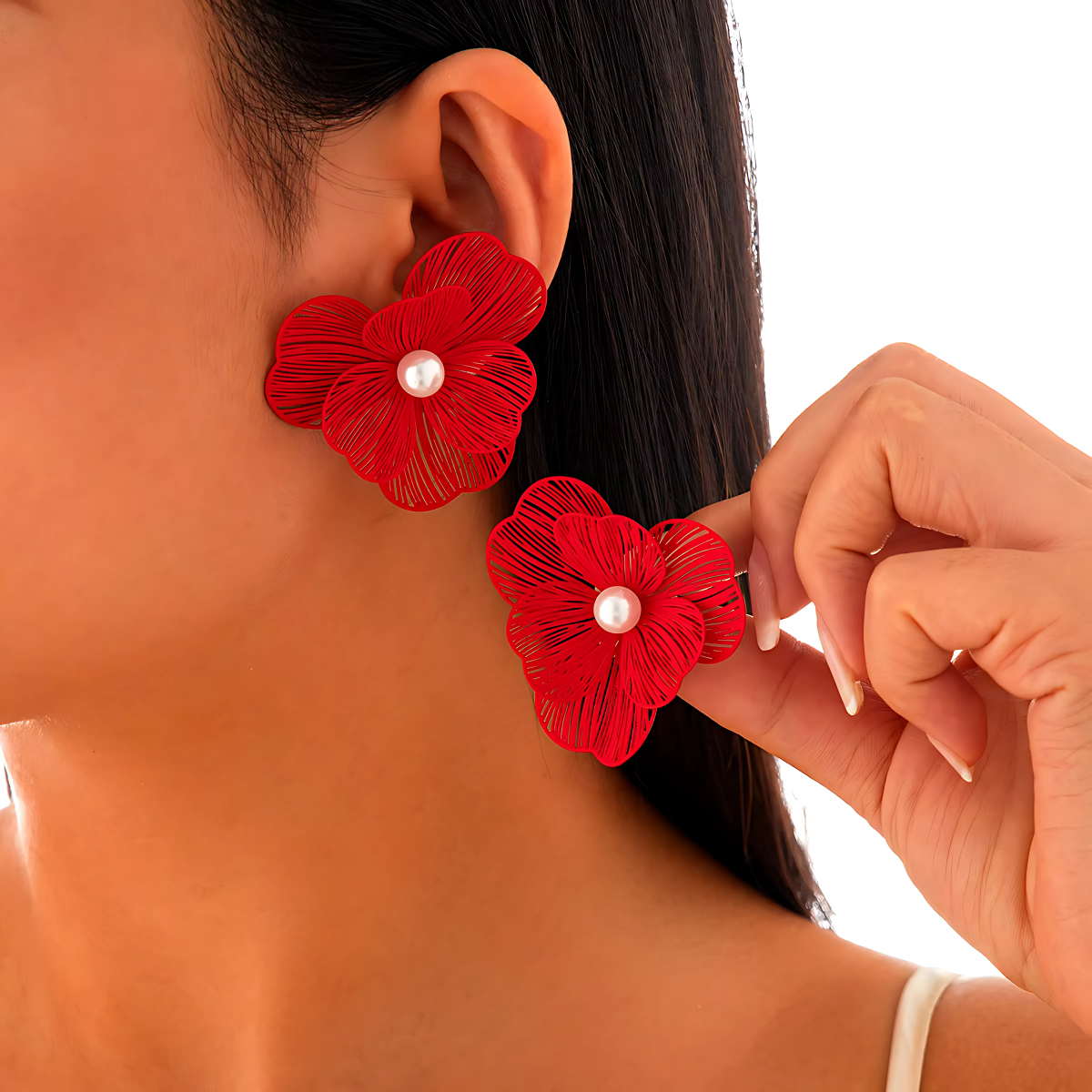 Scarlet Mesh Earrings