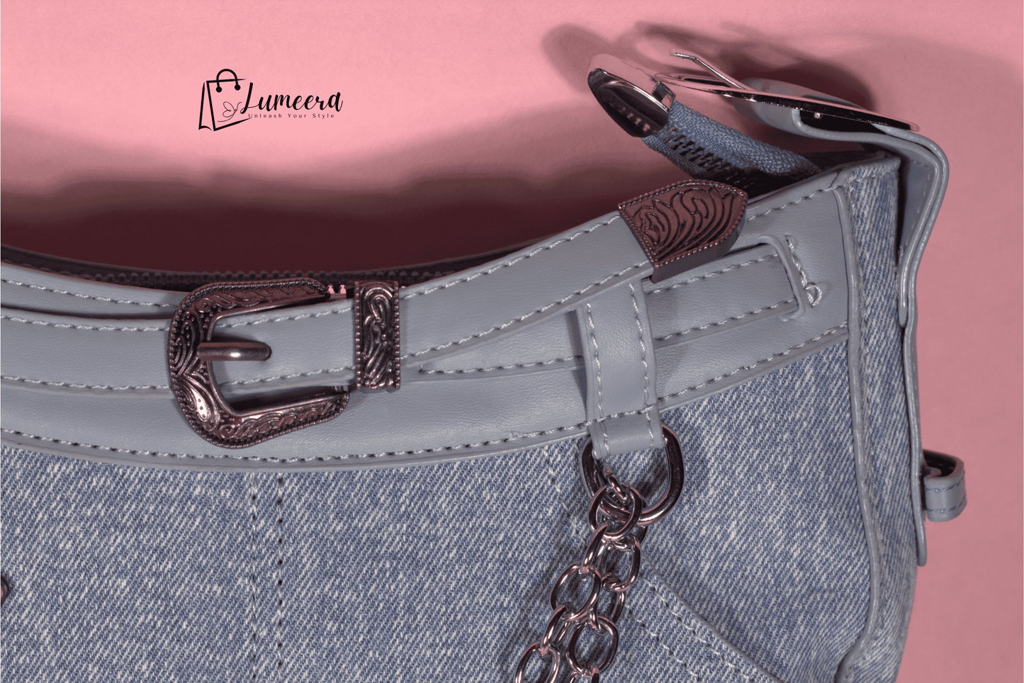 Chambray Luxe Denim Bag