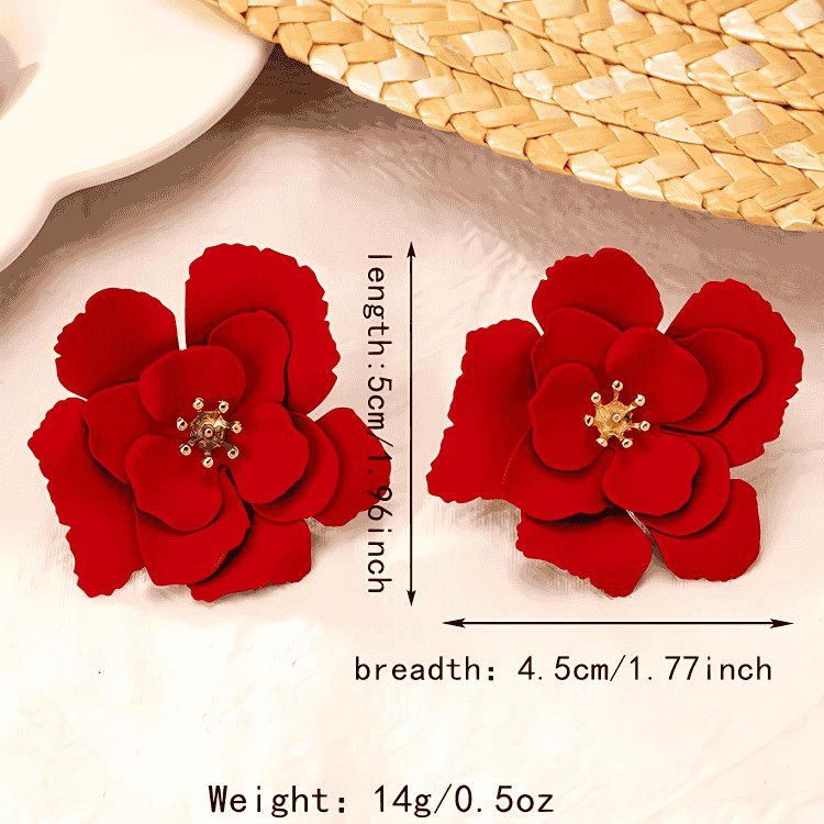 Ruby Bloom Earrings