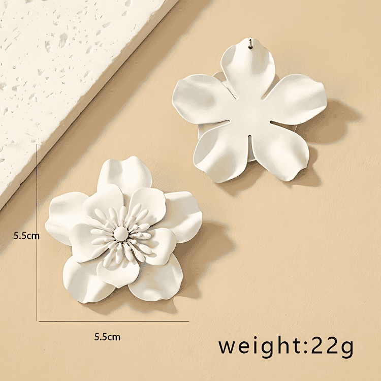 Crimson Blossom Statement Earrings