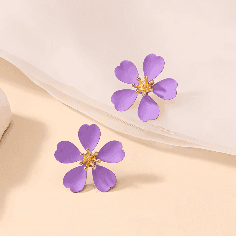 Lilac Glow Stud Earrings