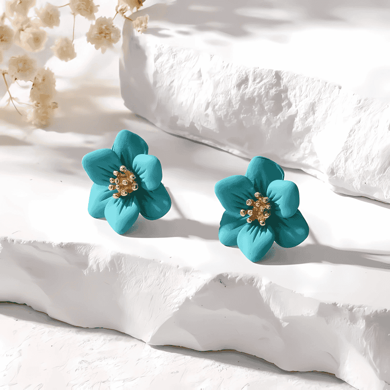 Midnight Flora Stud Earrings