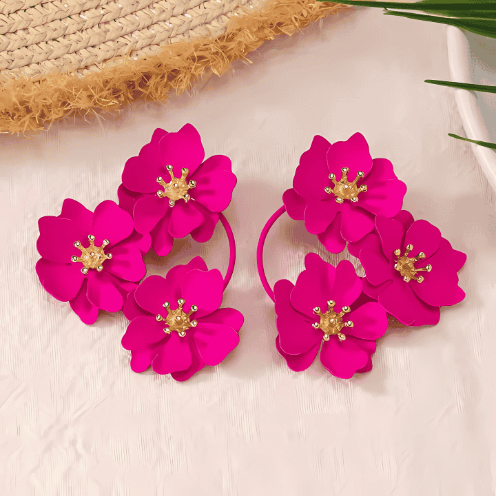 Noir Petals Earrings
