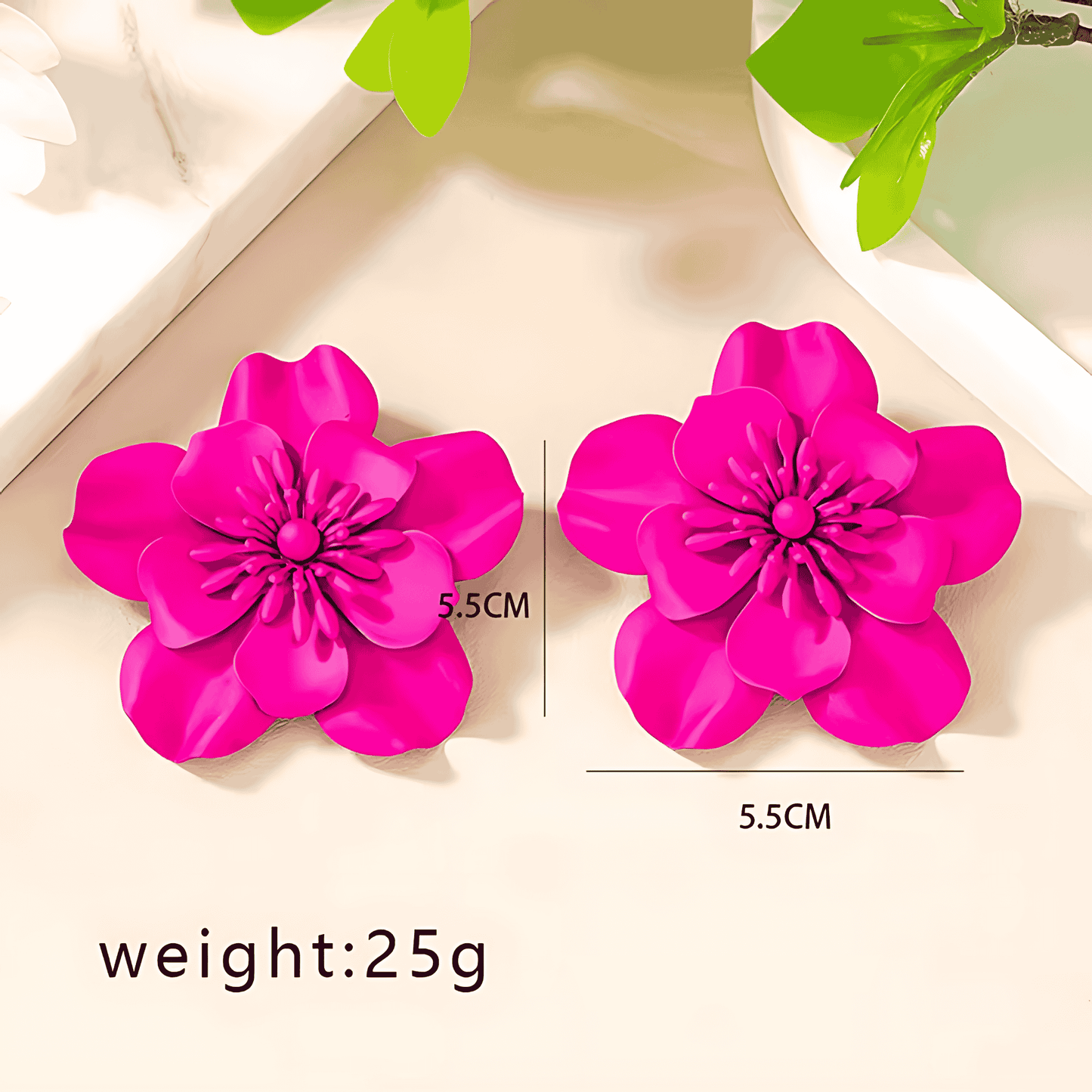 Crimson Blossom Statement Earrings