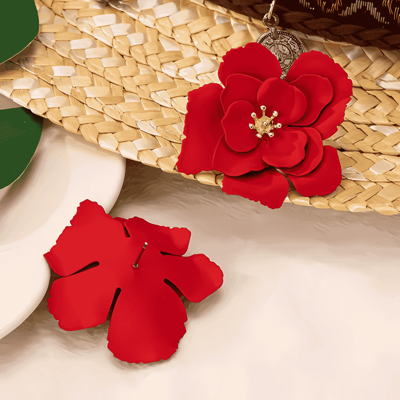 Ruby Bloom Earrings