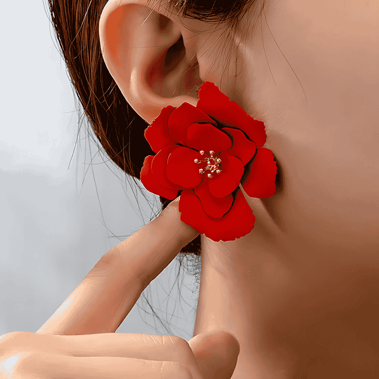 Ruby Bloom Earrings