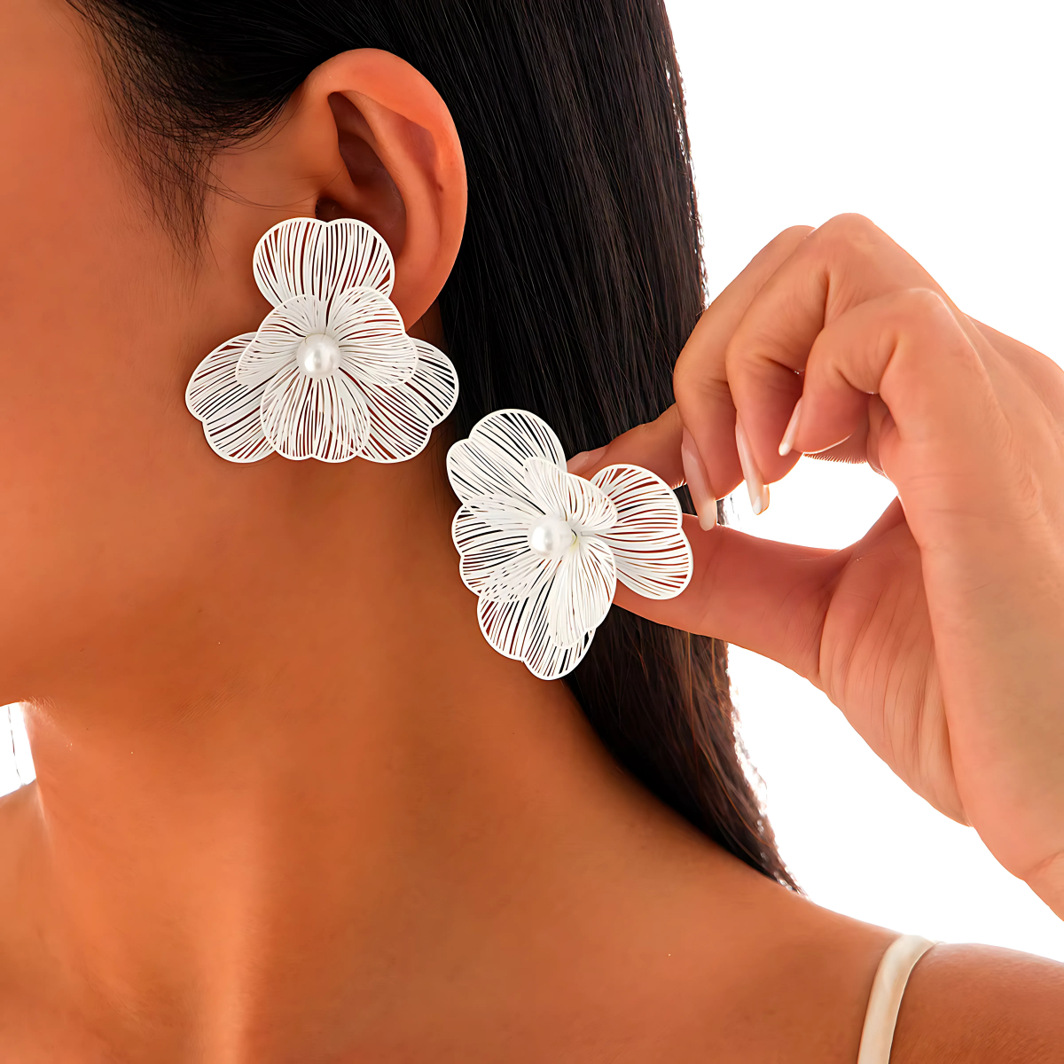 Blush Veil Earrings