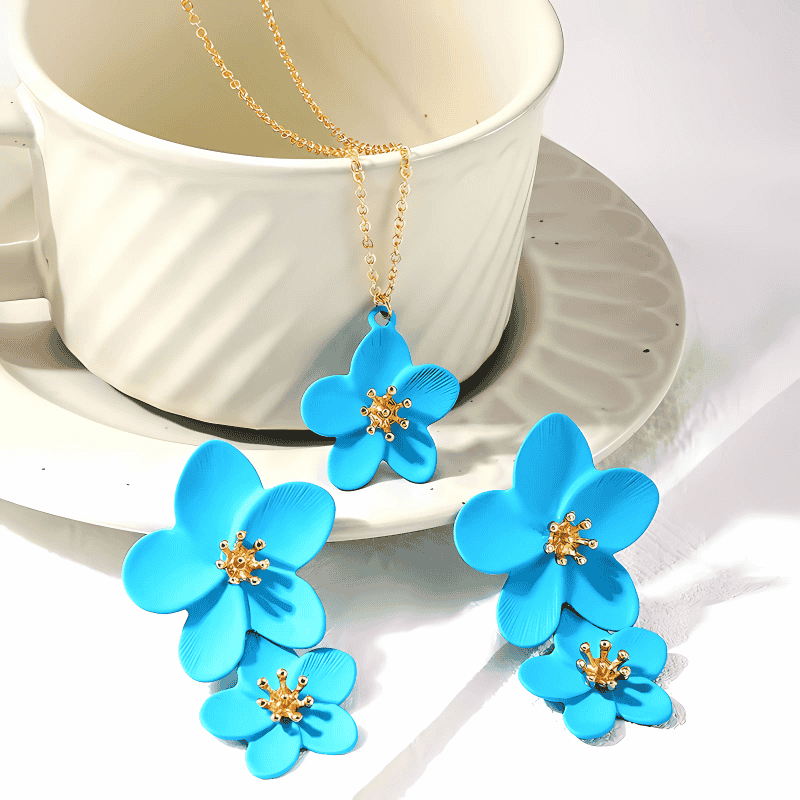 Caribbean Serenade Earrings and Necklace Set