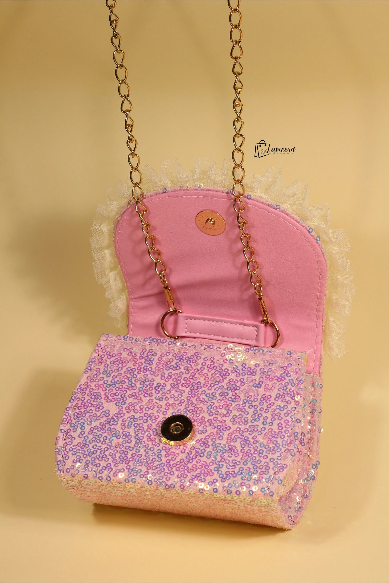 Blush Ruffle Mini Bag