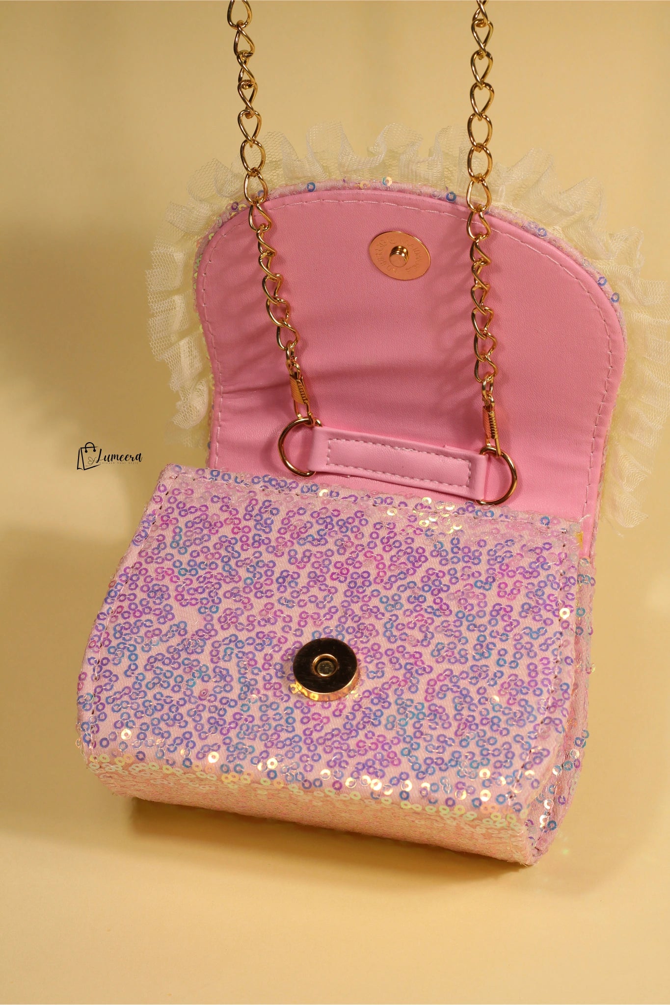 Blush Ruffle Mini Bag