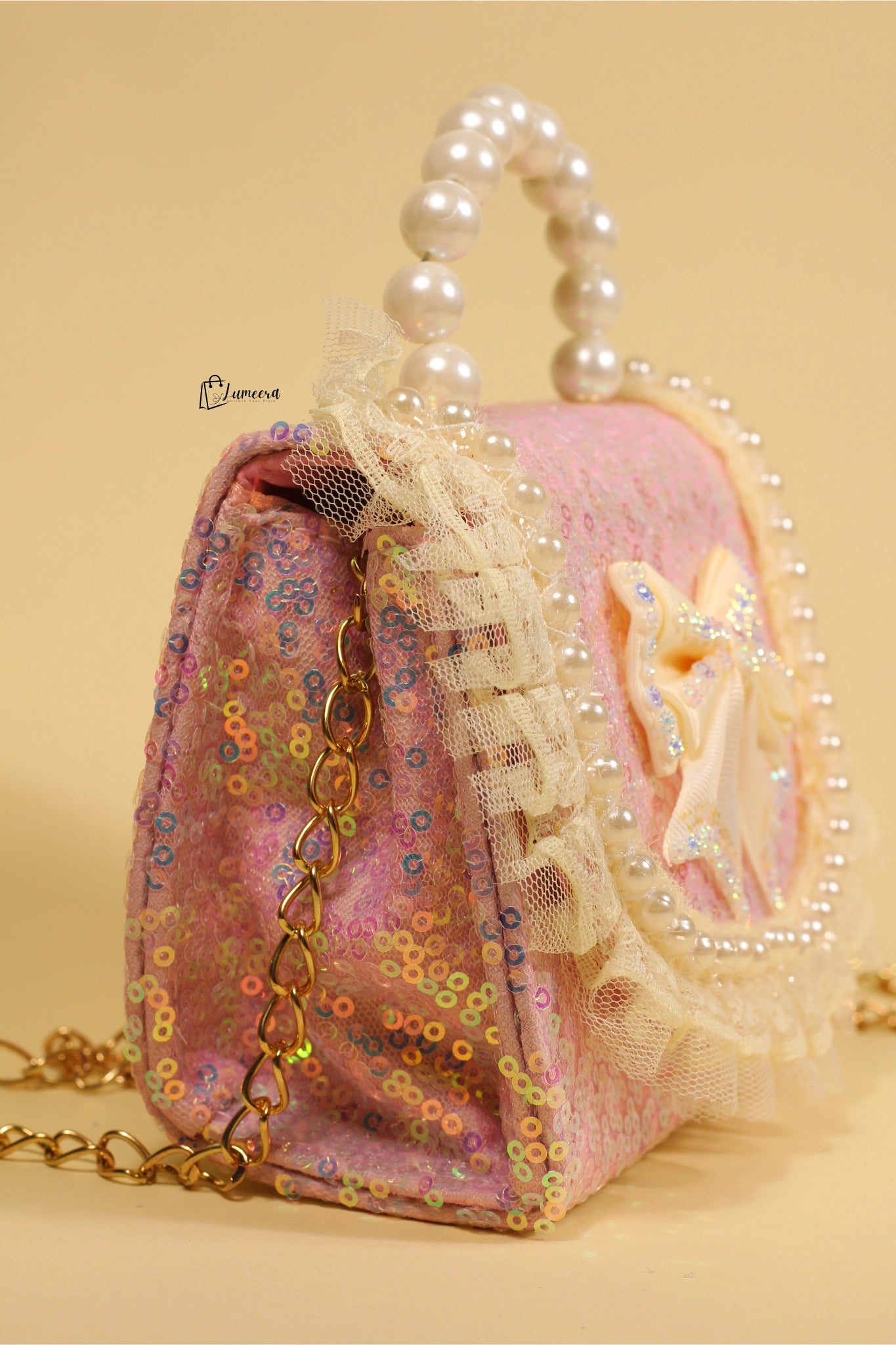Blush Ruffle Mini Bag