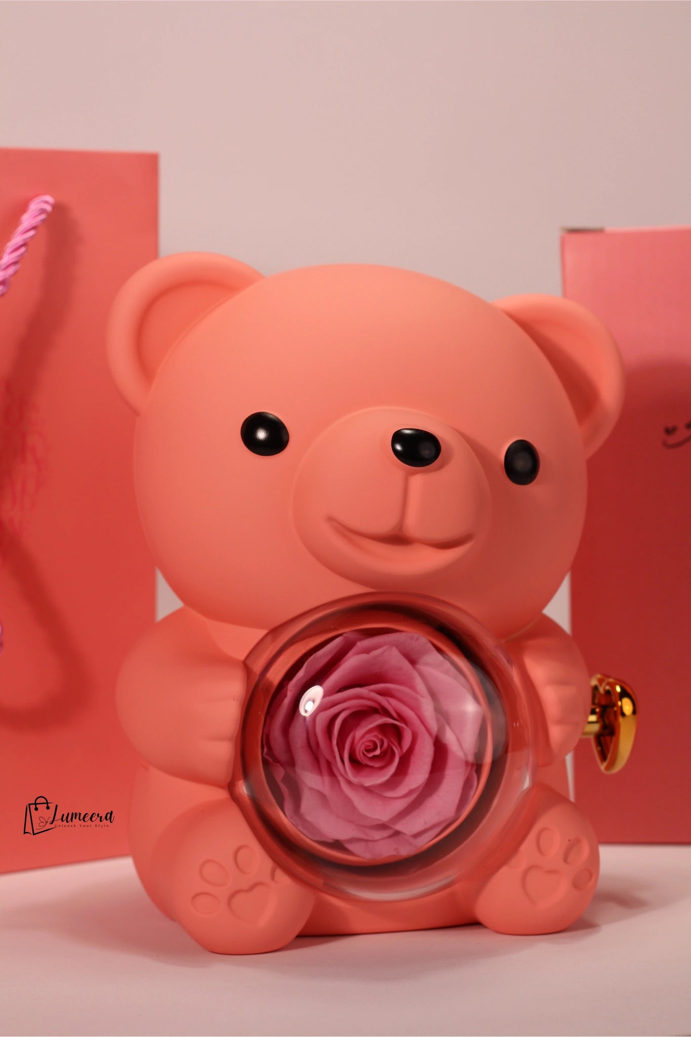 Tenderheart Bear Preserved Flower Jewellery Gift Box