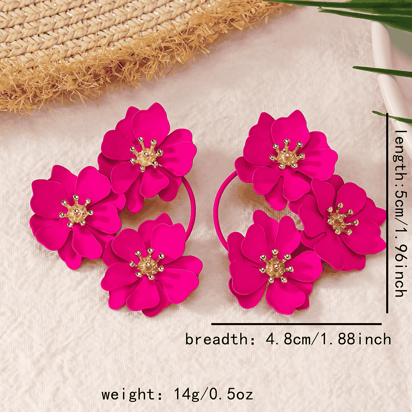 Fuchsia Vine Earrings