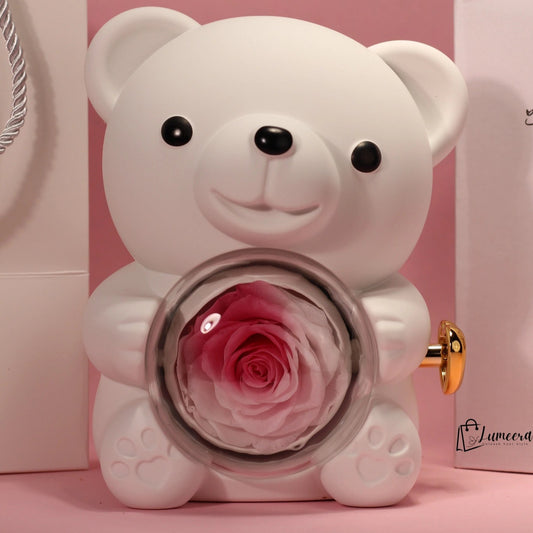 Rosélume Bear Preserved Flower Jewellery Gift Box