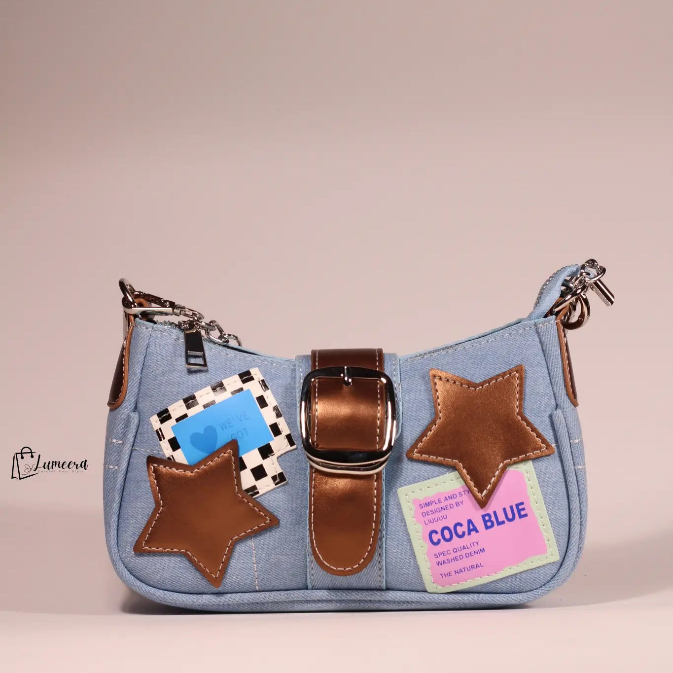 Celeste Charm Denim Bag