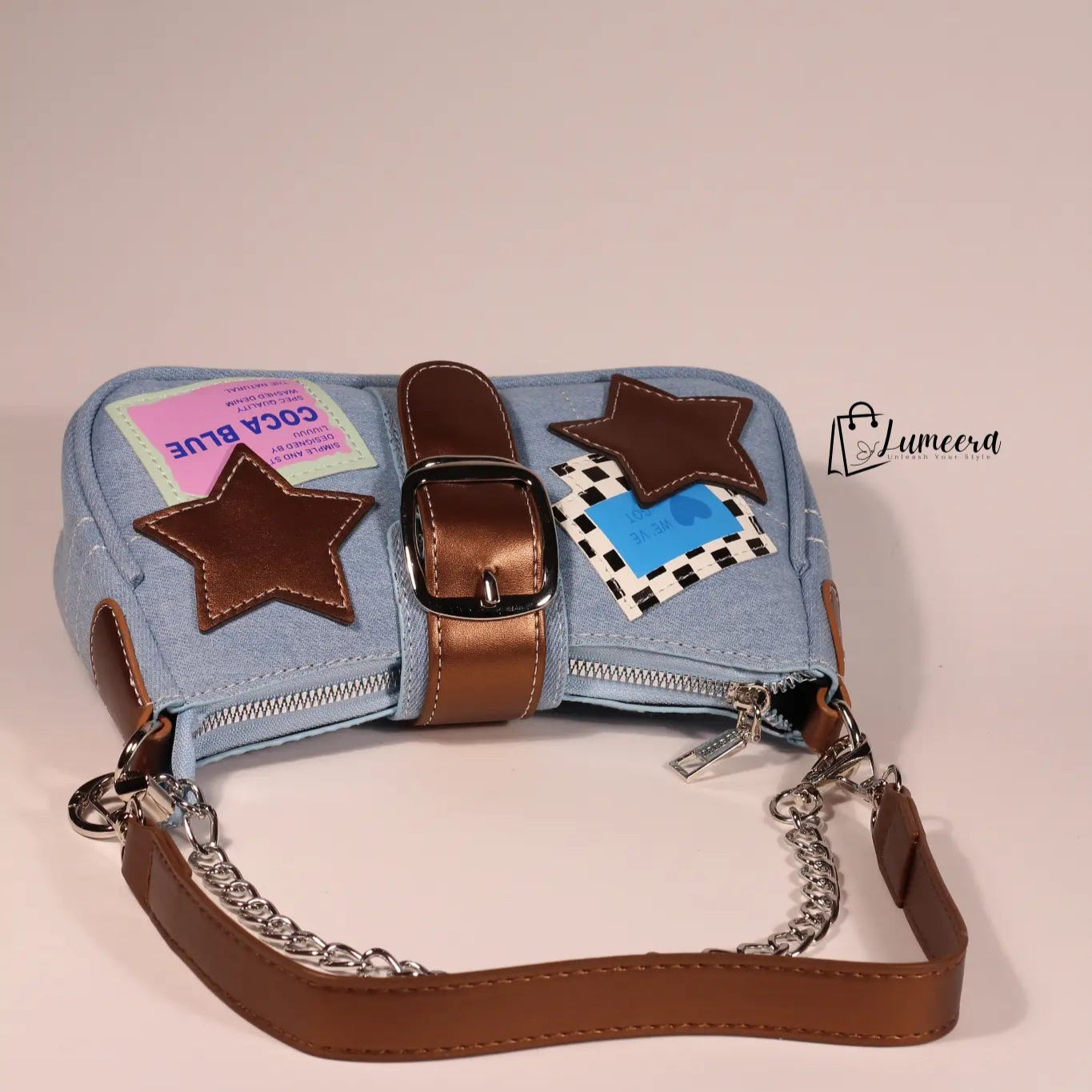 Celeste Charm Denim Bag